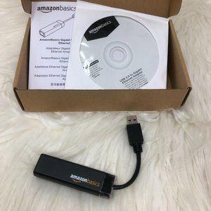 Amazon Basics USB 3.0 to 10/100/1000 Mbps Gigabit RJ45 Ethernet LAN adapter